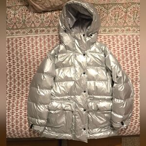 Adidas by Stella McCartney Silver Puffer Jacket